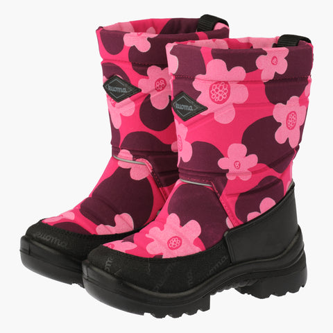 Kuoma Kids´ winter boots Putkivarsi, Pink Flower