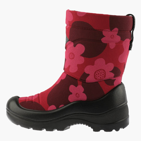 Kuoma Kids´ winter boots Lumi, Bordeaux Flower