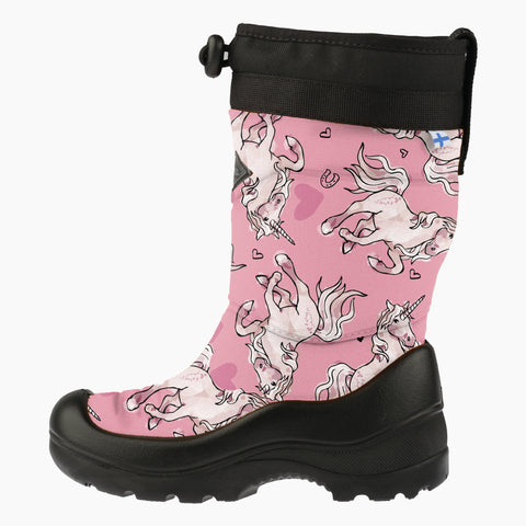 Kuoma Kids´ winter boots Lumilukko, Rose Unicorn