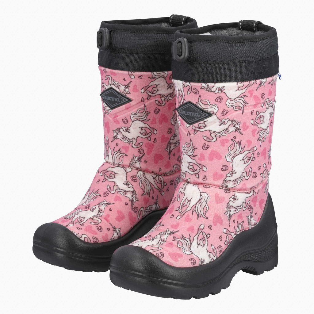 Kuoma Kids´ winter boots Lumilukko, Rose Unicorn