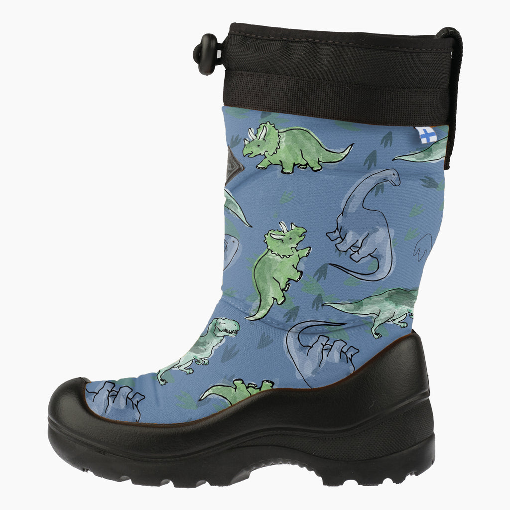Kuoma Kids´ winter boots Lumilukko, Light Blue Dino