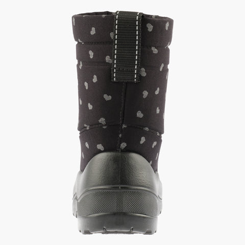 Kuoma Kids´ winter boots Lumi, Black Cute reflective