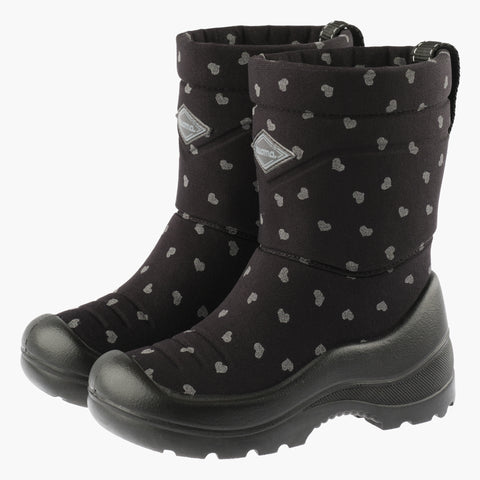 Kuoma Kids´ winter boots Lumi, Black Cute reflective