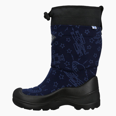Kuoma Kids´ winter boots Lumilukko, Blue Robot