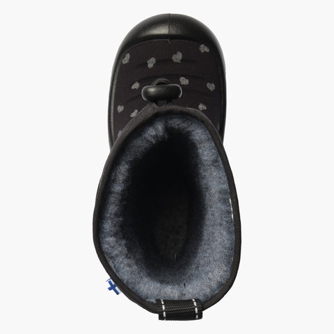 Kuoma Kids´ winter boots Lumilukko, Black Cute reflective