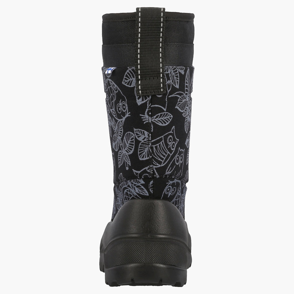 Kuoma Kids´ winter boots Lumilukko, Black Owl