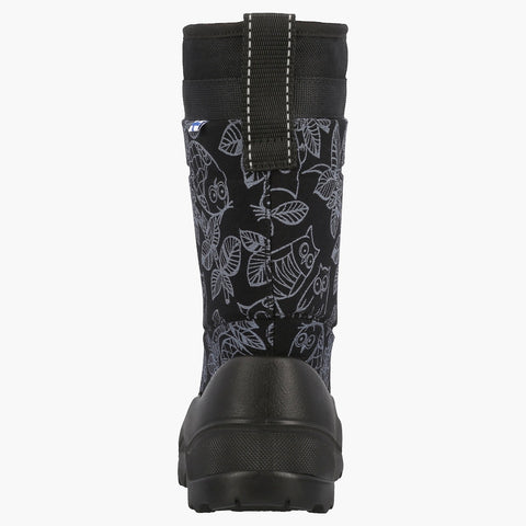 Kuoma Kids´ winter boots Lumilukko, Black Owl