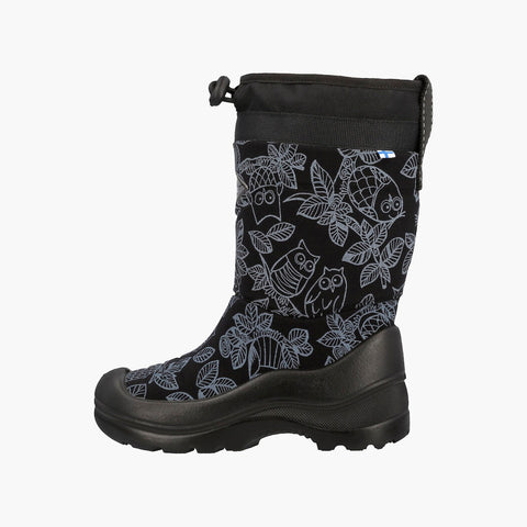 Kuoma Kids´ winter boots Lumilukko, Black Owl