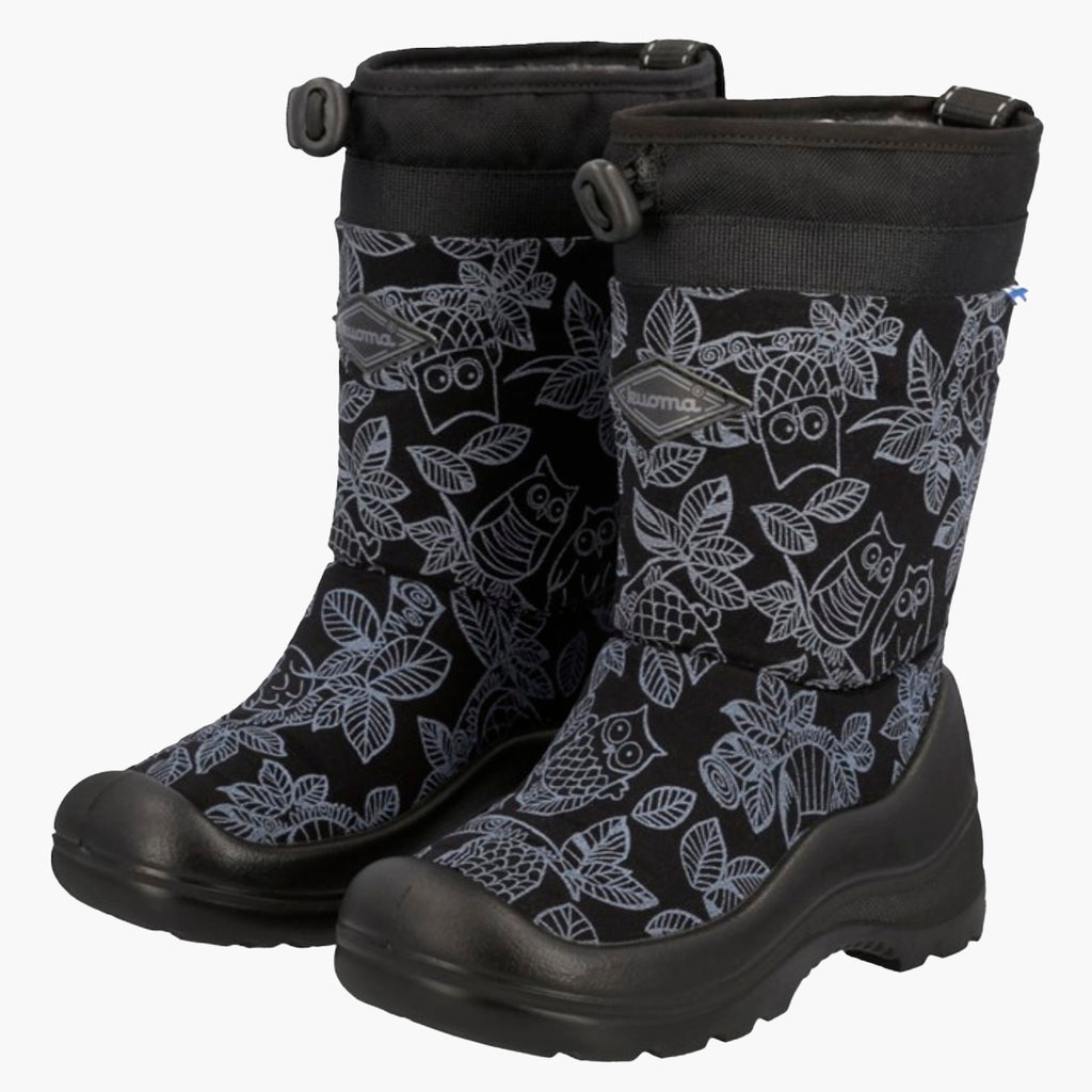 Kuoma Kids´ winter boots Lumilukko, Black Owl