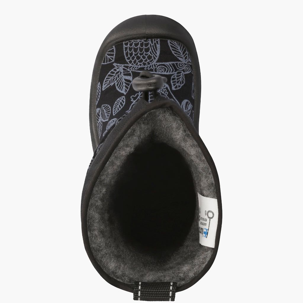 Kuoma Kids´ winter boots Lumilukko, Black Owl
