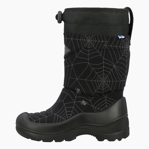 Kuoma Kids´ winter boots Lumilukko, Black Spider reflective