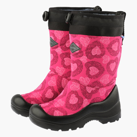 Kuoma Kids´ winter boots Lumilukko, Pink Heart
