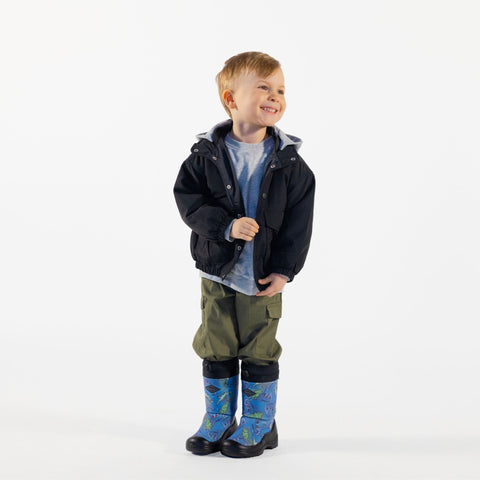 Kuoma Kids´ winter boots Lumilukko wool, Light Blue Dino