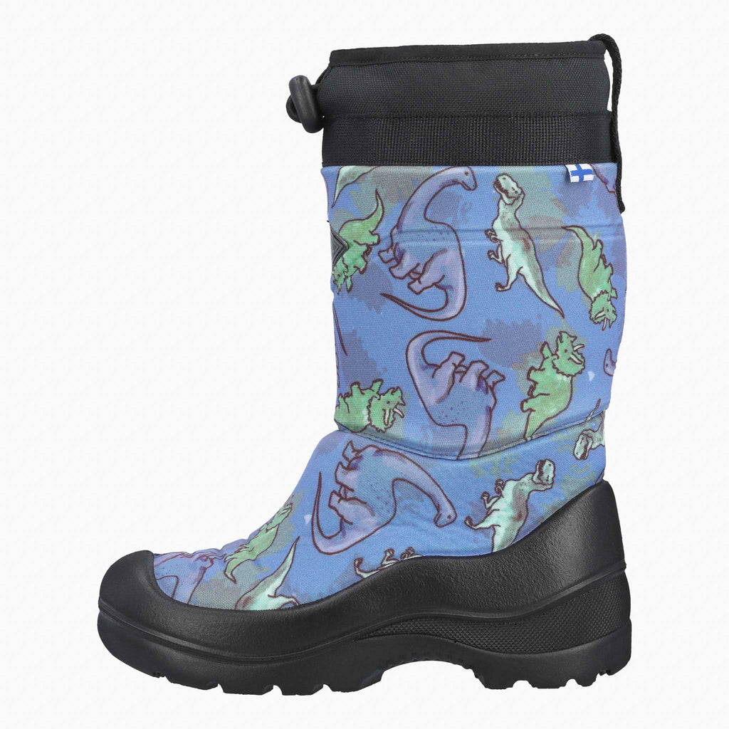 Kuoma Kids´ winter boots Lumilukko wool, Light Blue Dino