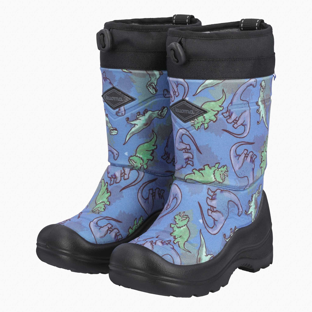 Kuoma Kids´ winter boots Lumilukko wool, Light Blue Dino