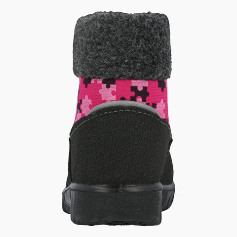 Kuoma Winter boots Baby fleececollar, Pink Puzzle