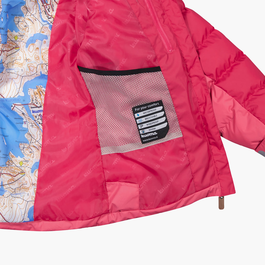 Kuoma Kids´ winter jacket Puffy, Pink/Rose